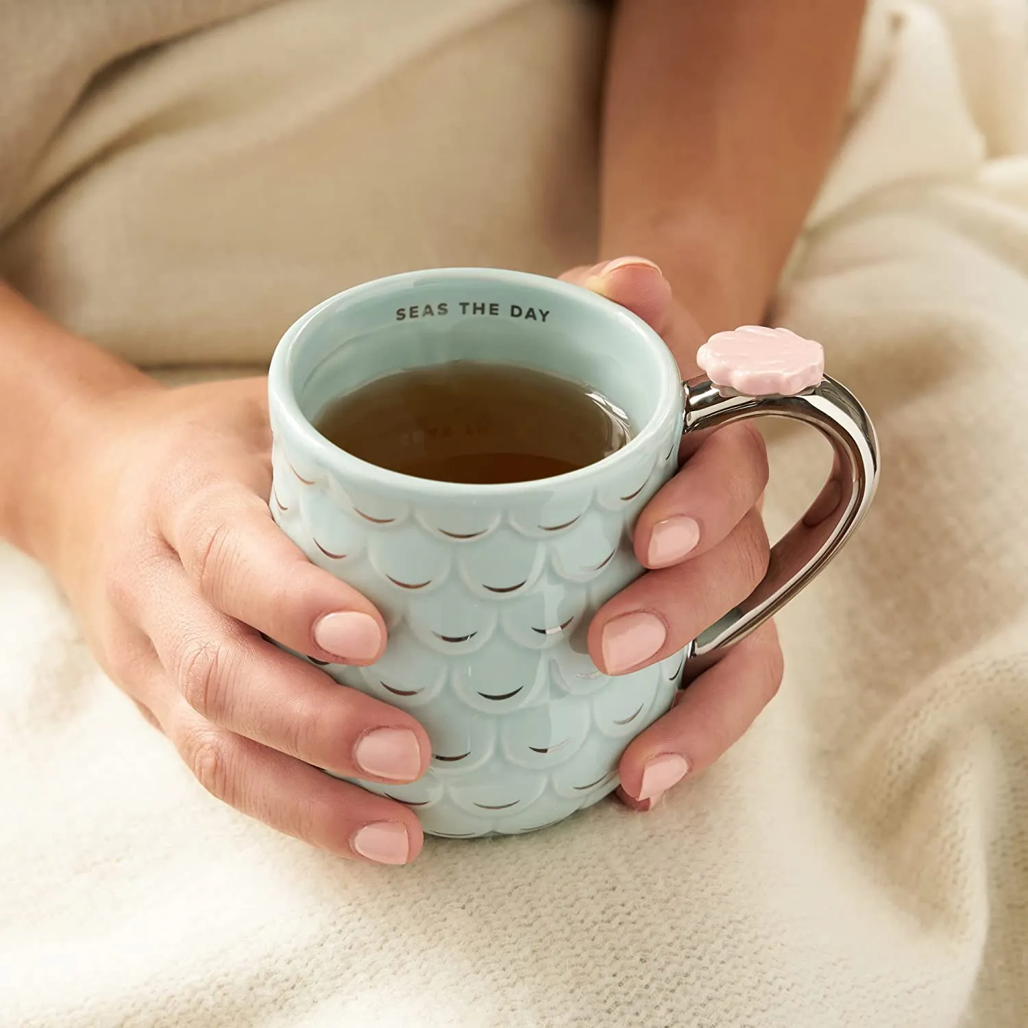 New in box! Mermaid Blue Mug by Pinky Up® Seas The Day! Retails $45 