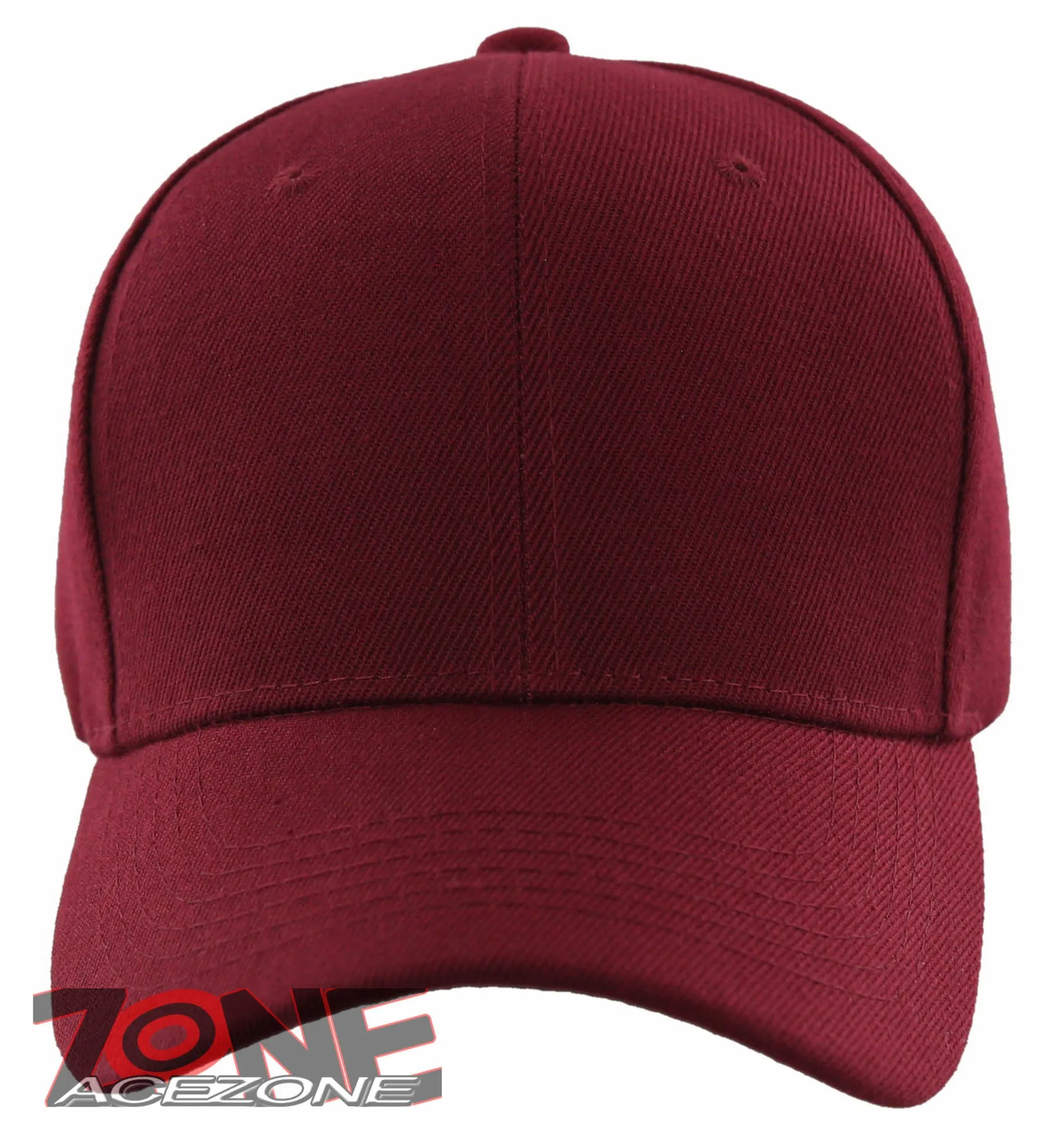 NEW! PLAIN SOLID ADJUSTABLE BASEBALL CAP HAT BURGUNDY