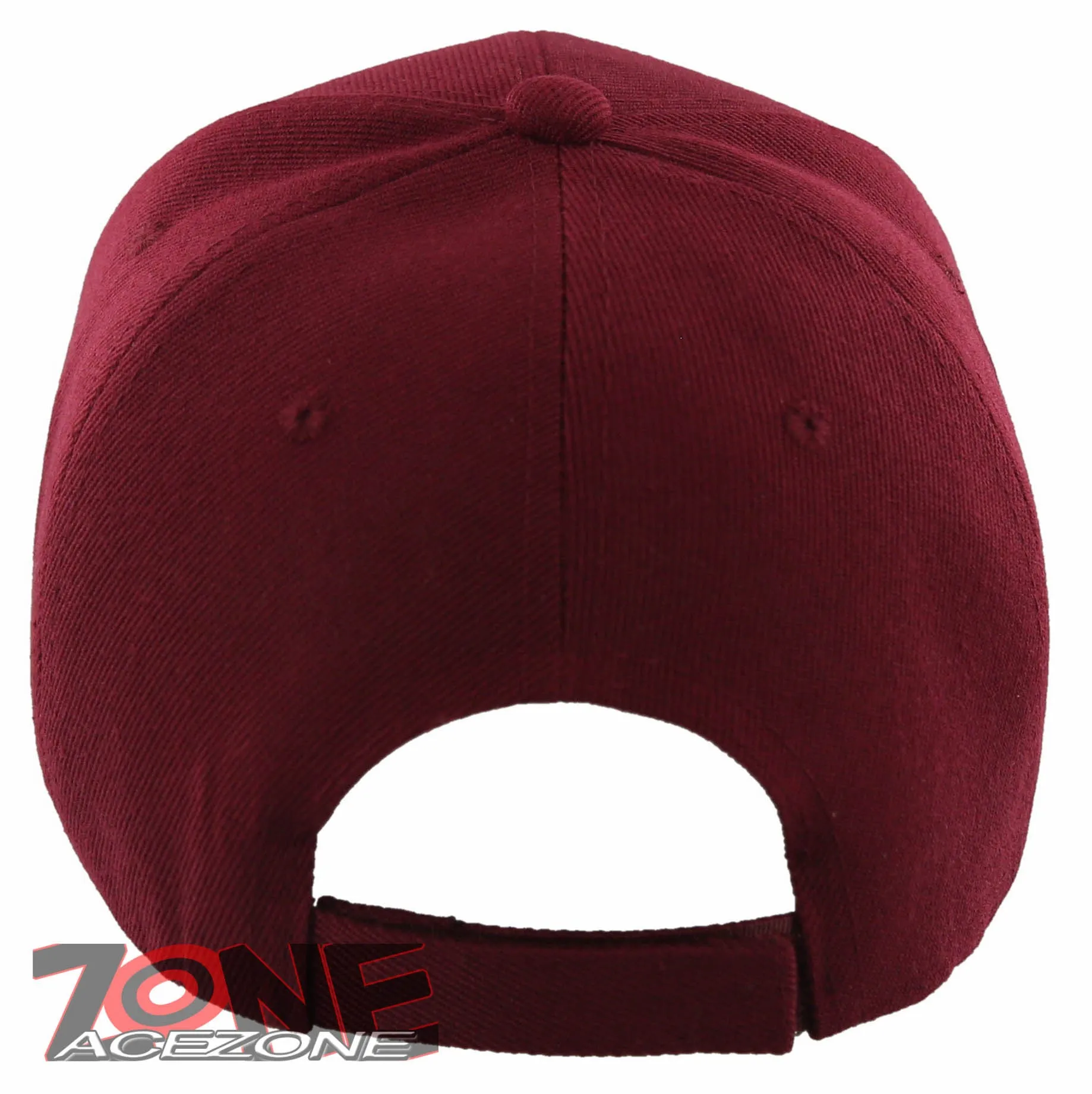 NEW! PLAIN SOLID ADJUSTABLE BASEBALL CAP HAT BURGUNDY