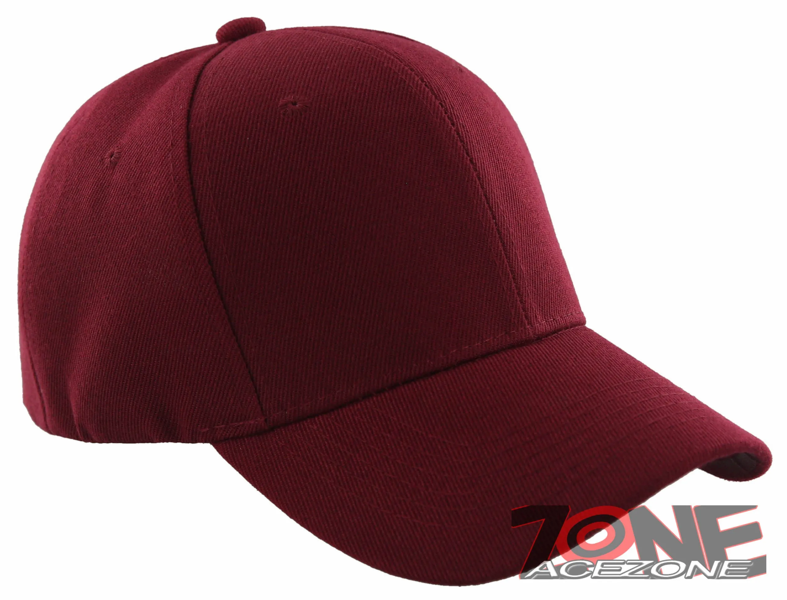 NEW! PLAIN SOLID ADJUSTABLE BASEBALL CAP HAT BURGUNDY