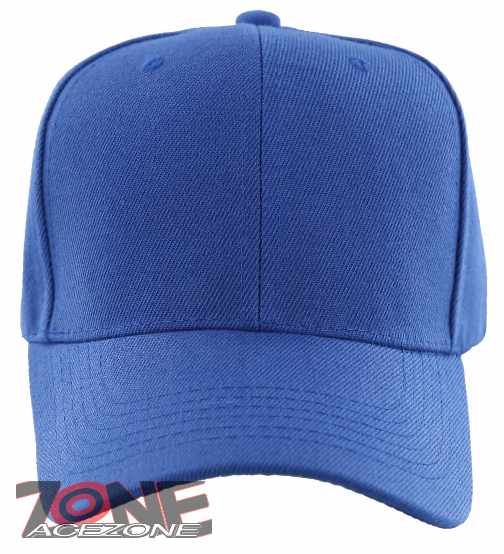NEW! PLAIN SOLID ADJUSTABLE BASEBALL CAP HAT ROYAL BLUE