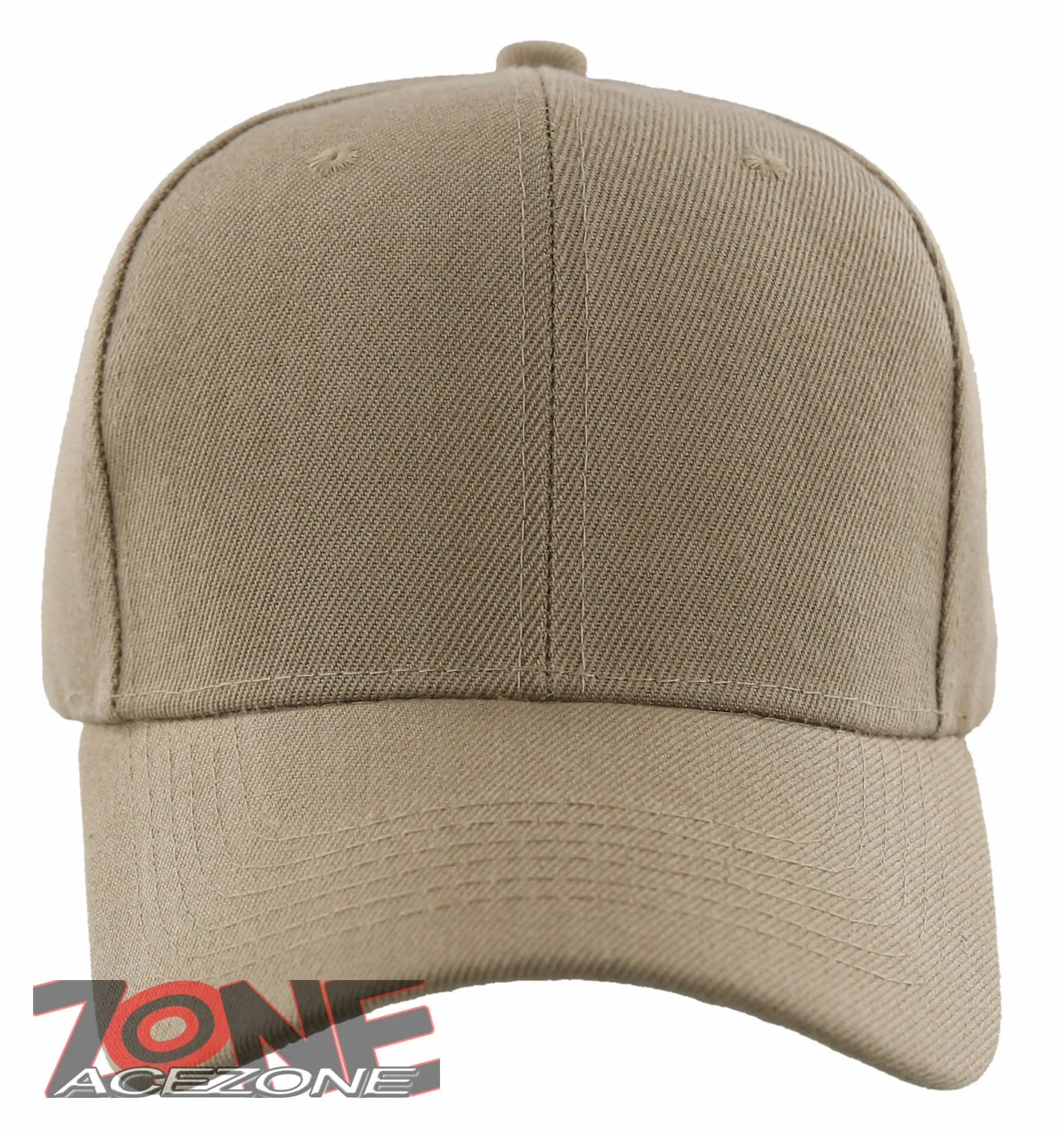 NEW! PLAIN SOLID ADJUSTABLE BASEBALL CAP HAT TAN