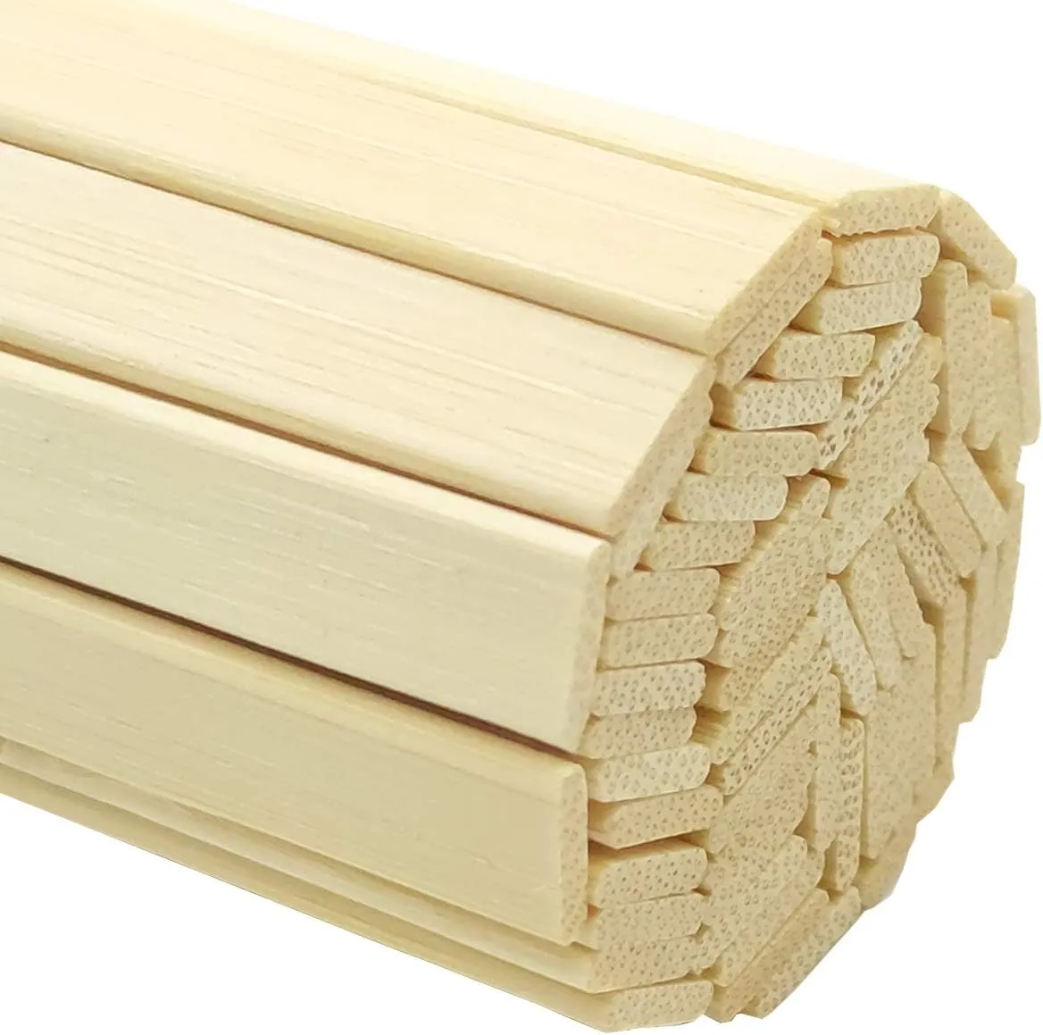 NEW Worown 30 pcs 11.8 Inch Strong Natural Bamboo Sticks, Wooden Craft Sticks, Extra Long Sticks, Wood Strips for Craft Projects, 3/8 Inch Width