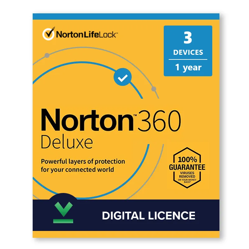 Norton 360 Deluxe | 1 Year | Various Device Options - Digital Licence