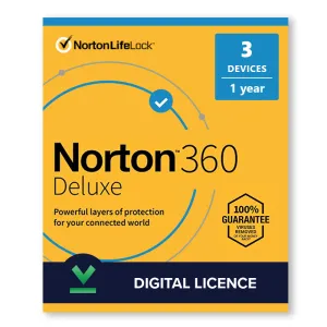 Norton 360 Deluxe | 1 Year | Various Device Options - Digital Licence