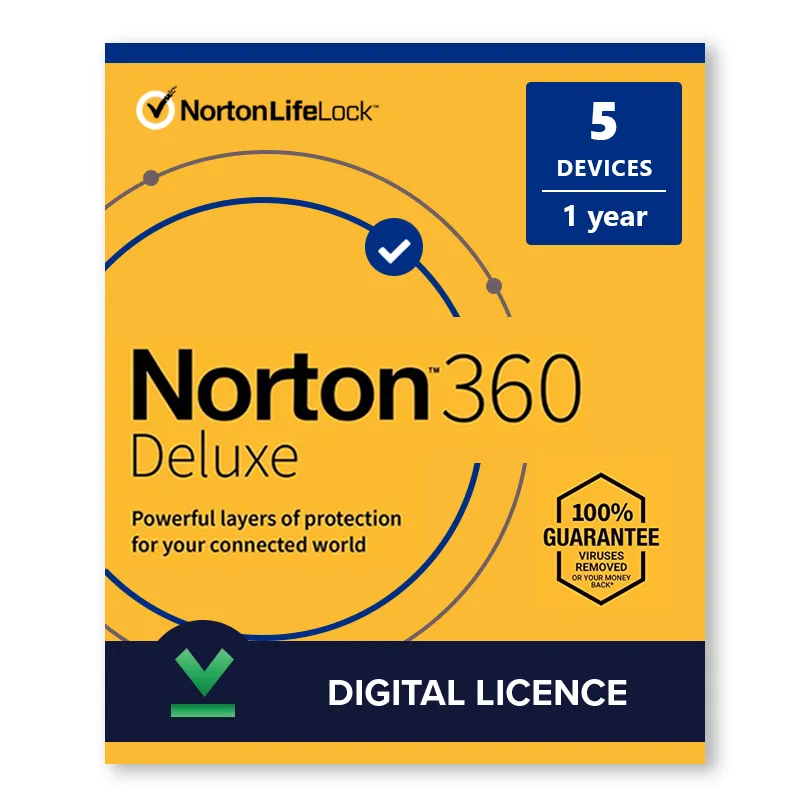 Norton 360 Deluxe | 1 Year | Various Device Options - Digital Licence