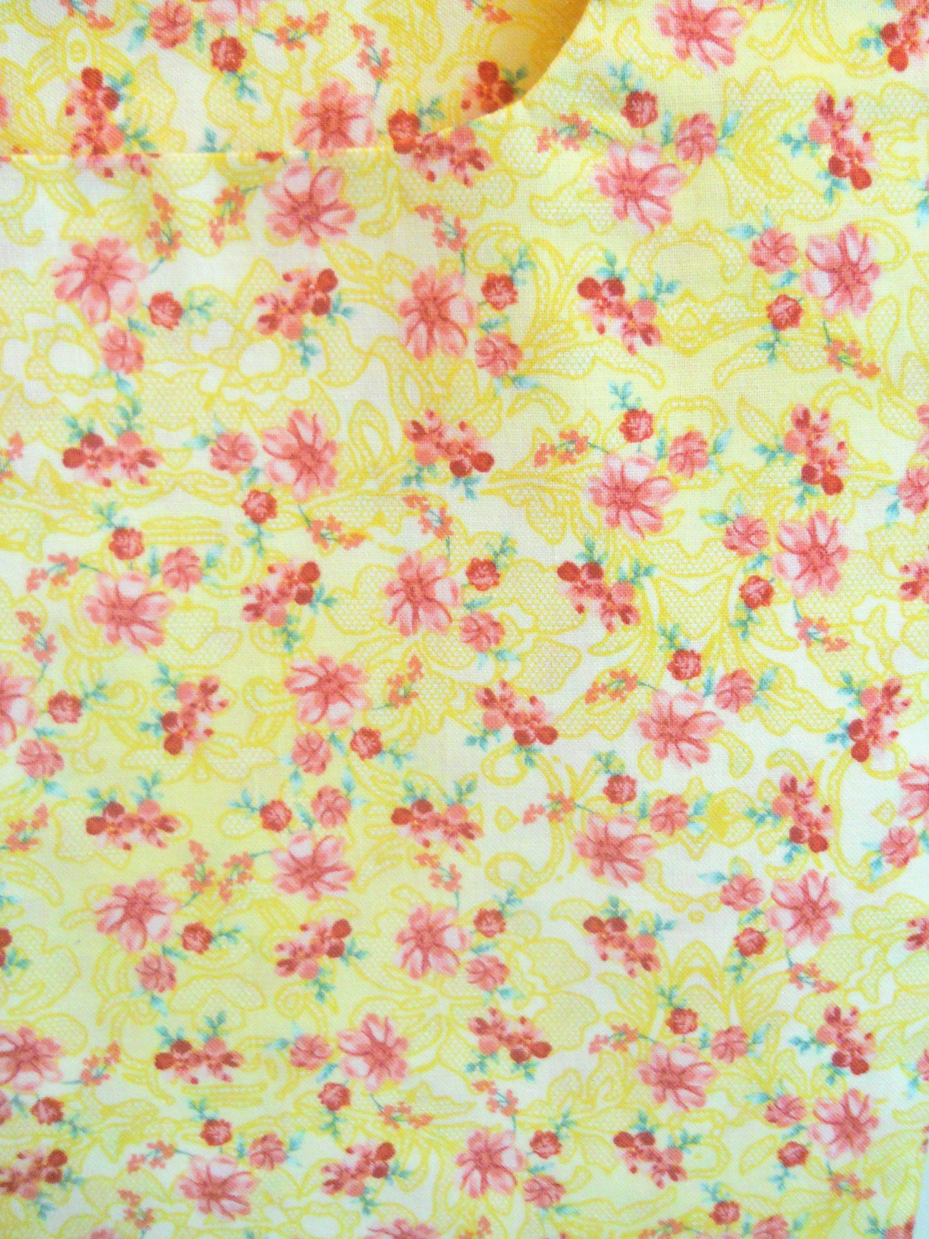 Old Fashioned Clothespin Bag in Yellow Floral