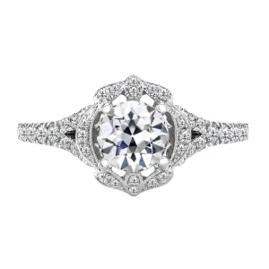 Old Fashioned Earth Mined Diamond Engagement Ring
