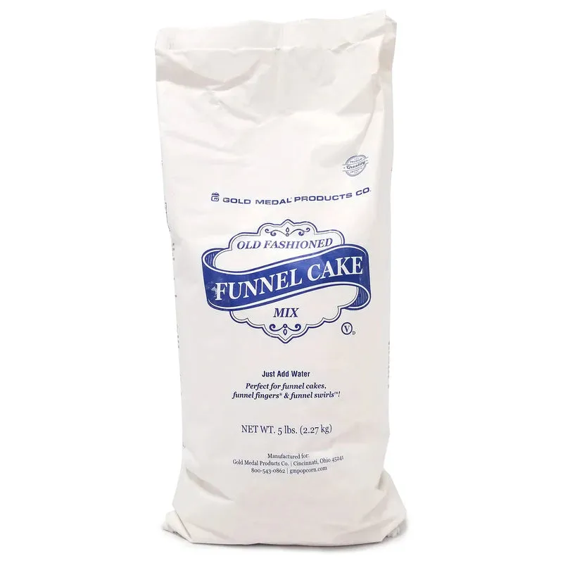 Old-Fashioned Funnel Cake Mix - Case (6 x 5 Lbs. Bags) - Gold Medal - Made in the USA