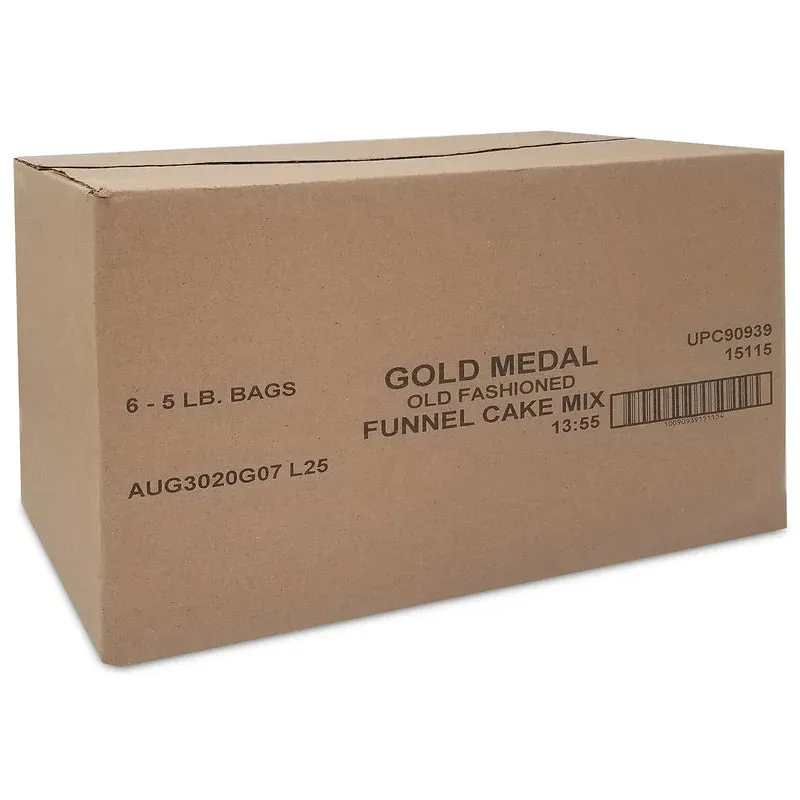 Old-Fashioned Funnel Cake Mix - Case (6 x 5 Lbs. Bags) - Gold Medal - Made in the USA