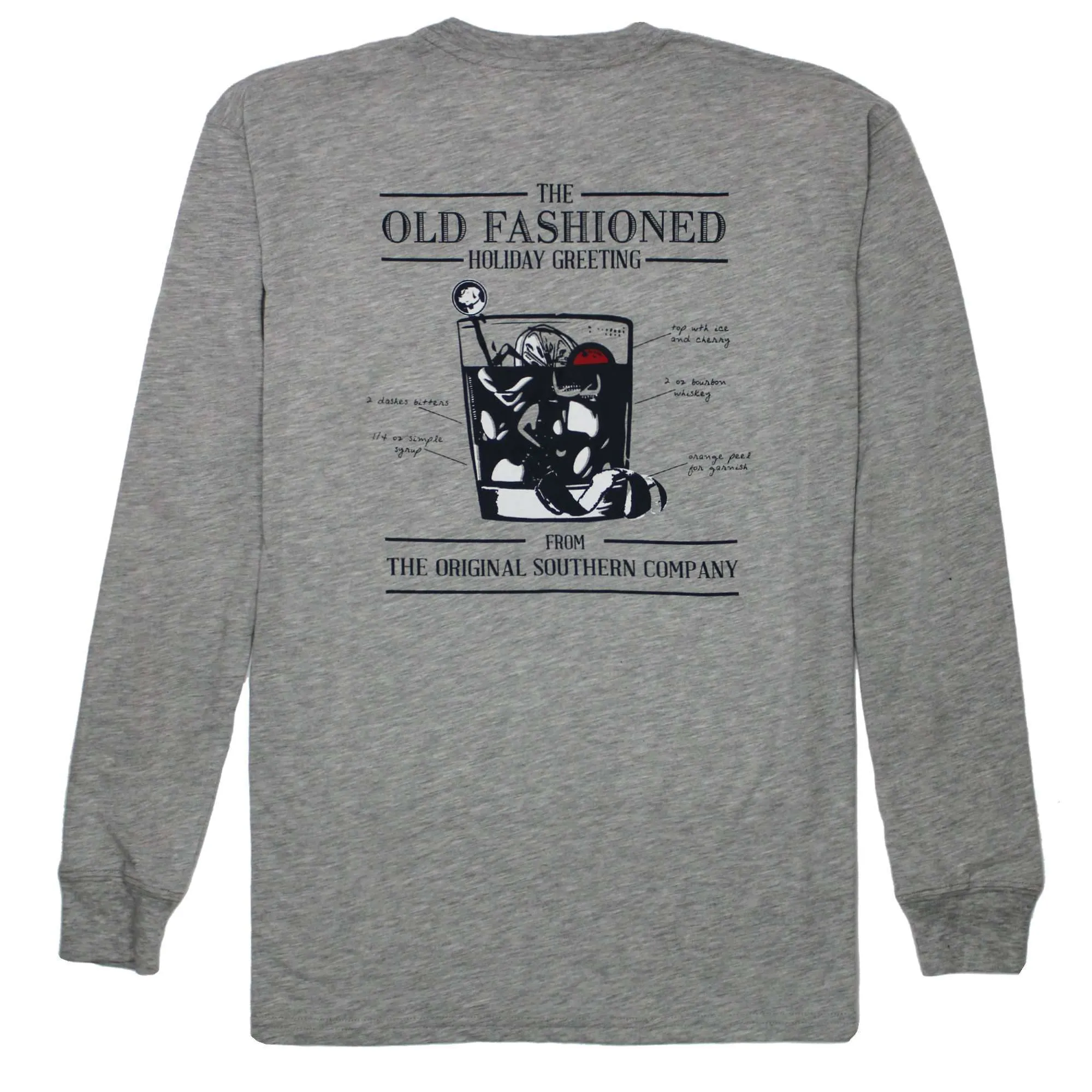 Old Fashioned Greeting Long Sleeve Tee: Heather Grey