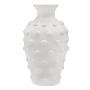 Old-Fashioned White Hobnail Vase