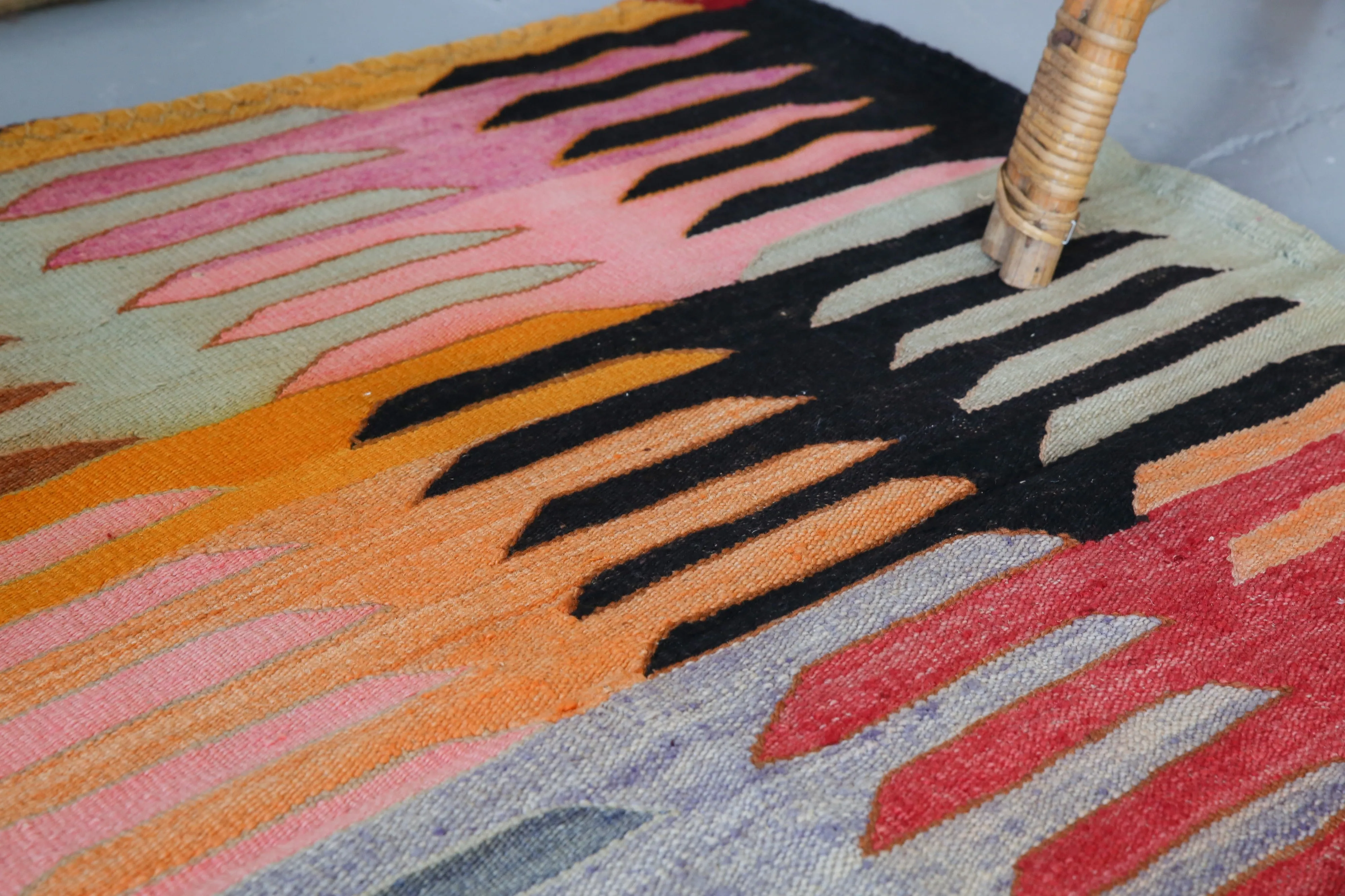 Old Mini Milas Kilim 3.5ftx3.5ft