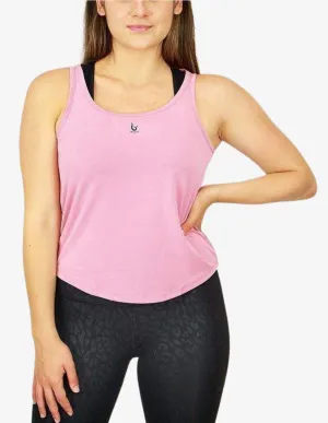 Open Back Tank Pink