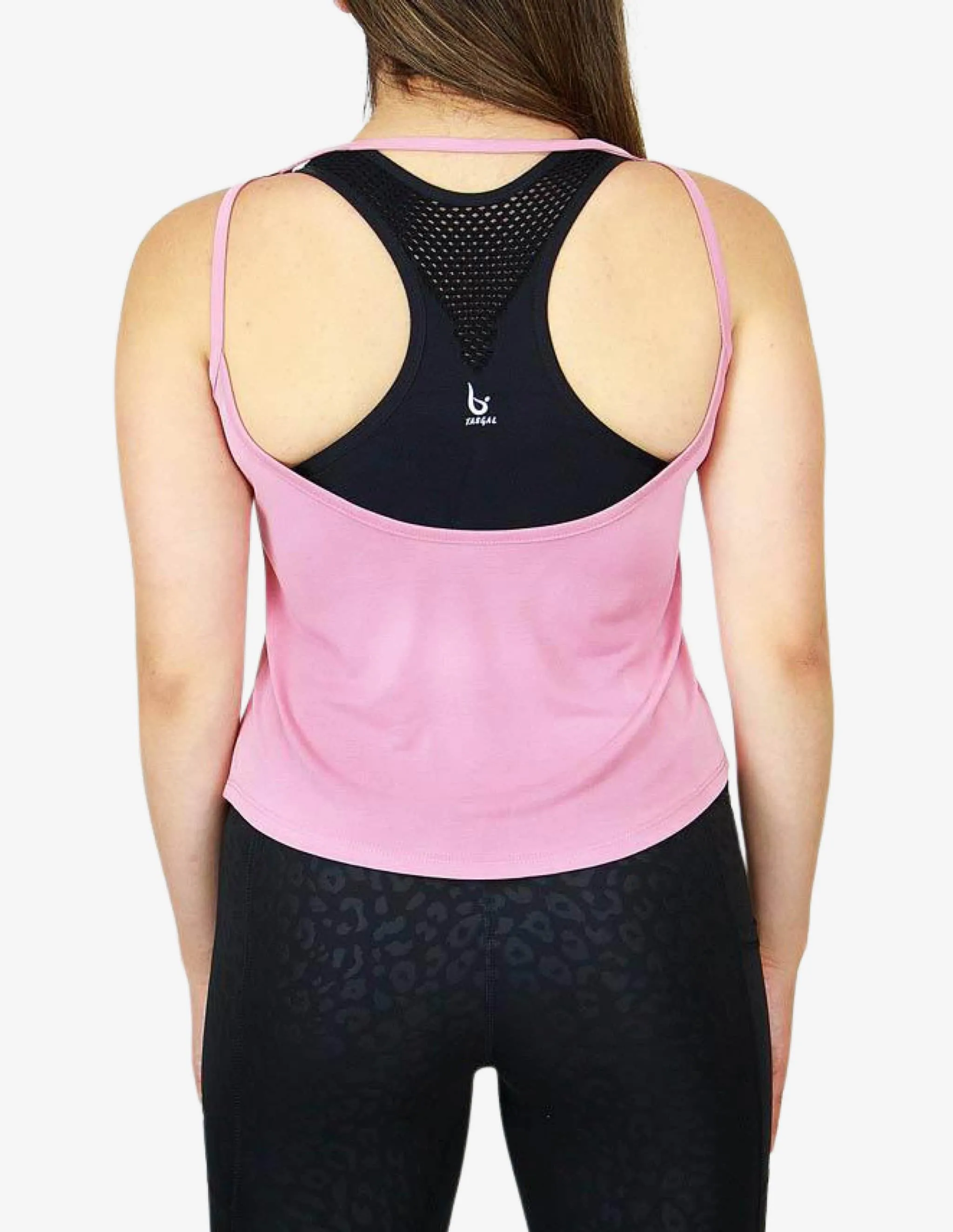 Open Back Tank Pink