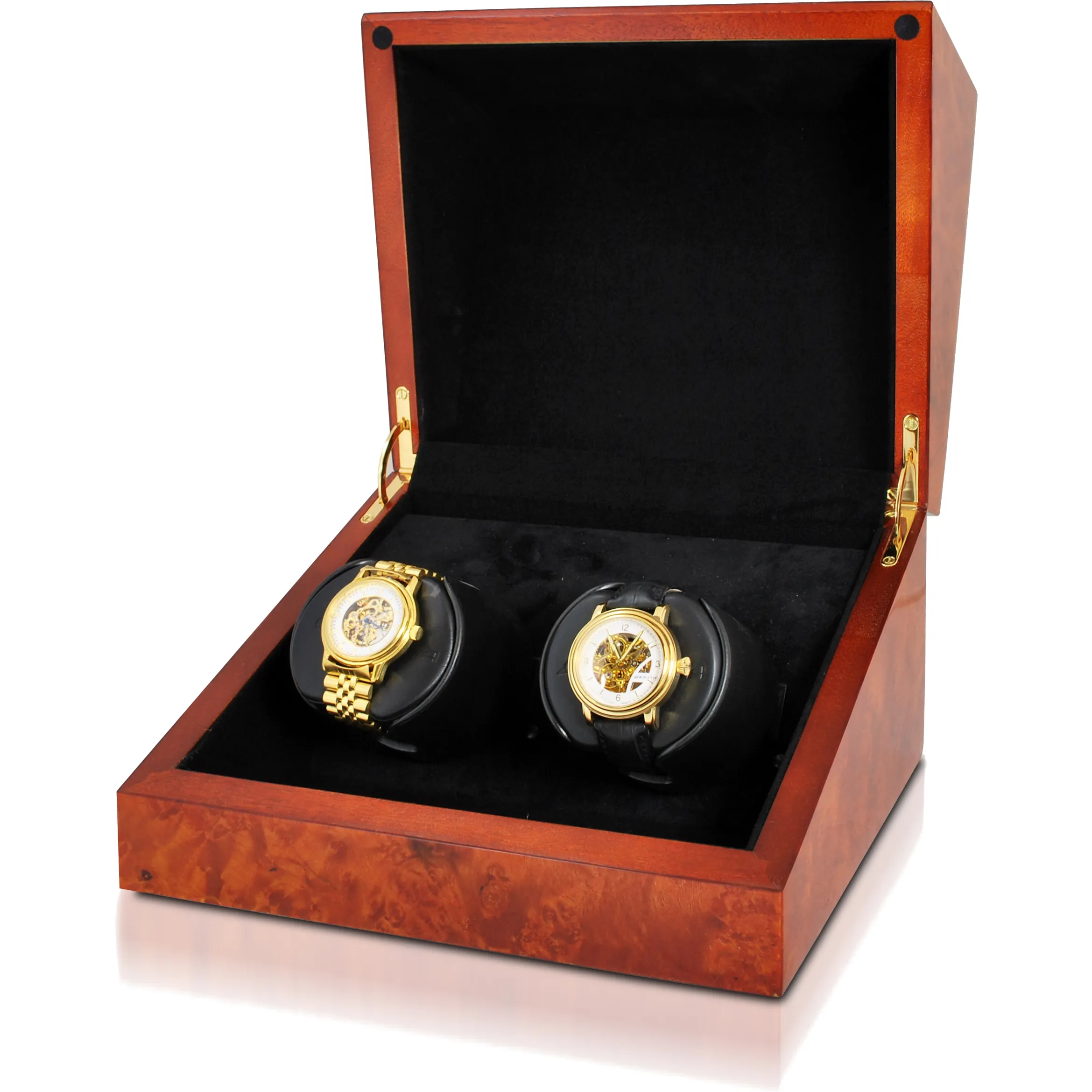 Orbita Sparta Deluxe 2-Unit Watch Winder in Burl