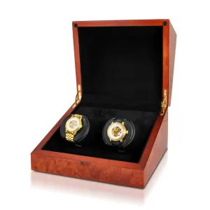 Orbita Sparta Deluxe 2-Unit Watch Winder in Burl