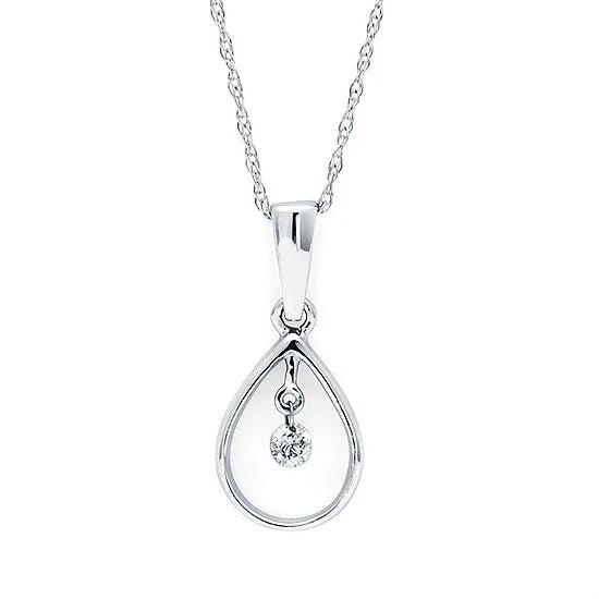 Ostbye Shimmering Diamond Tear Drop Pendant