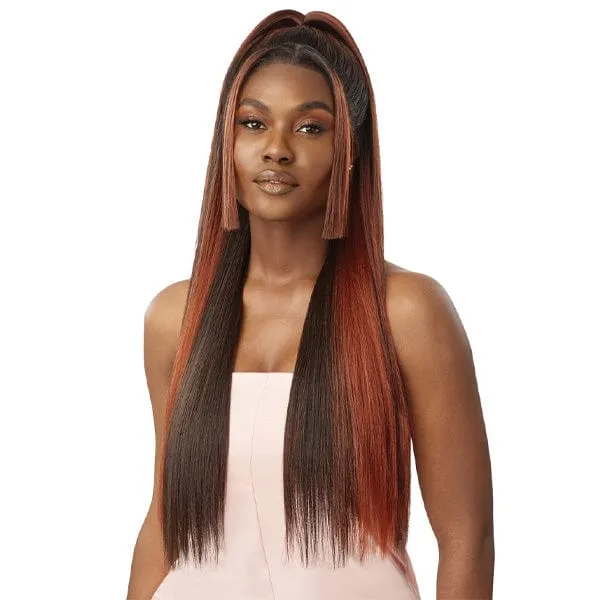Outre Airtied Human Hair Blend Glueless 13X6 HD Lace Front Wig - HHB SLEEK YAKI 28"