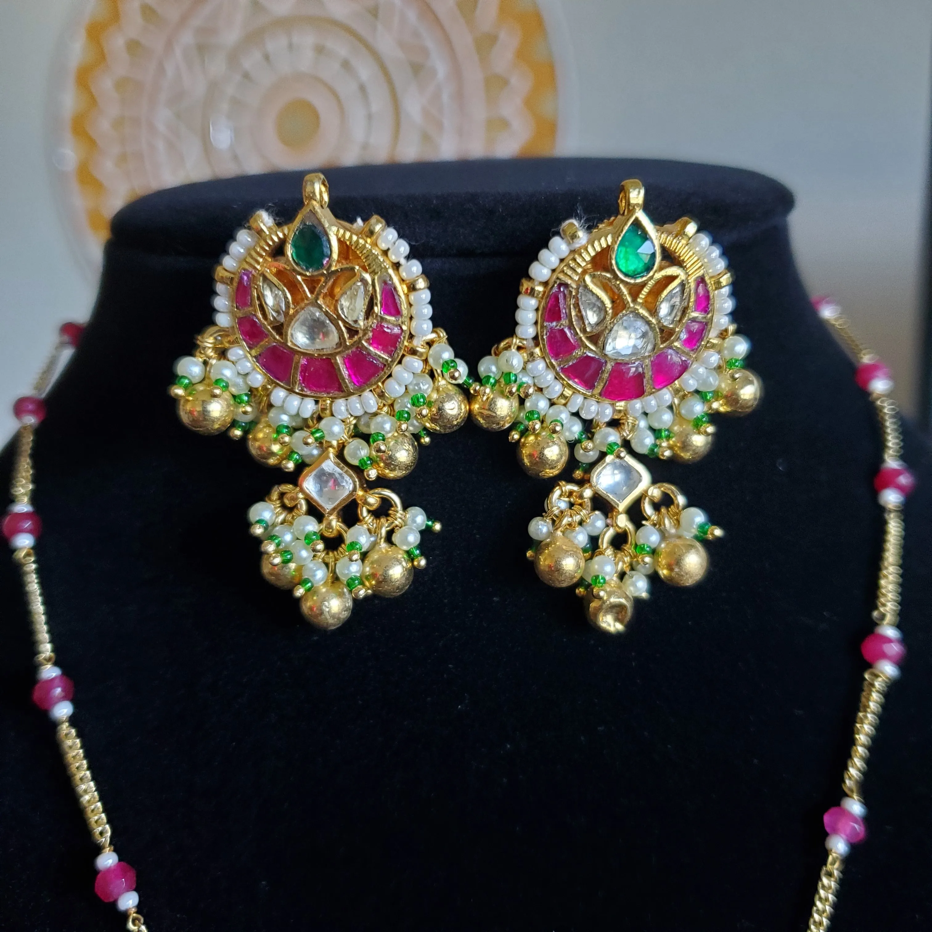 Pachi Kundan Chain Set With Gold Plating