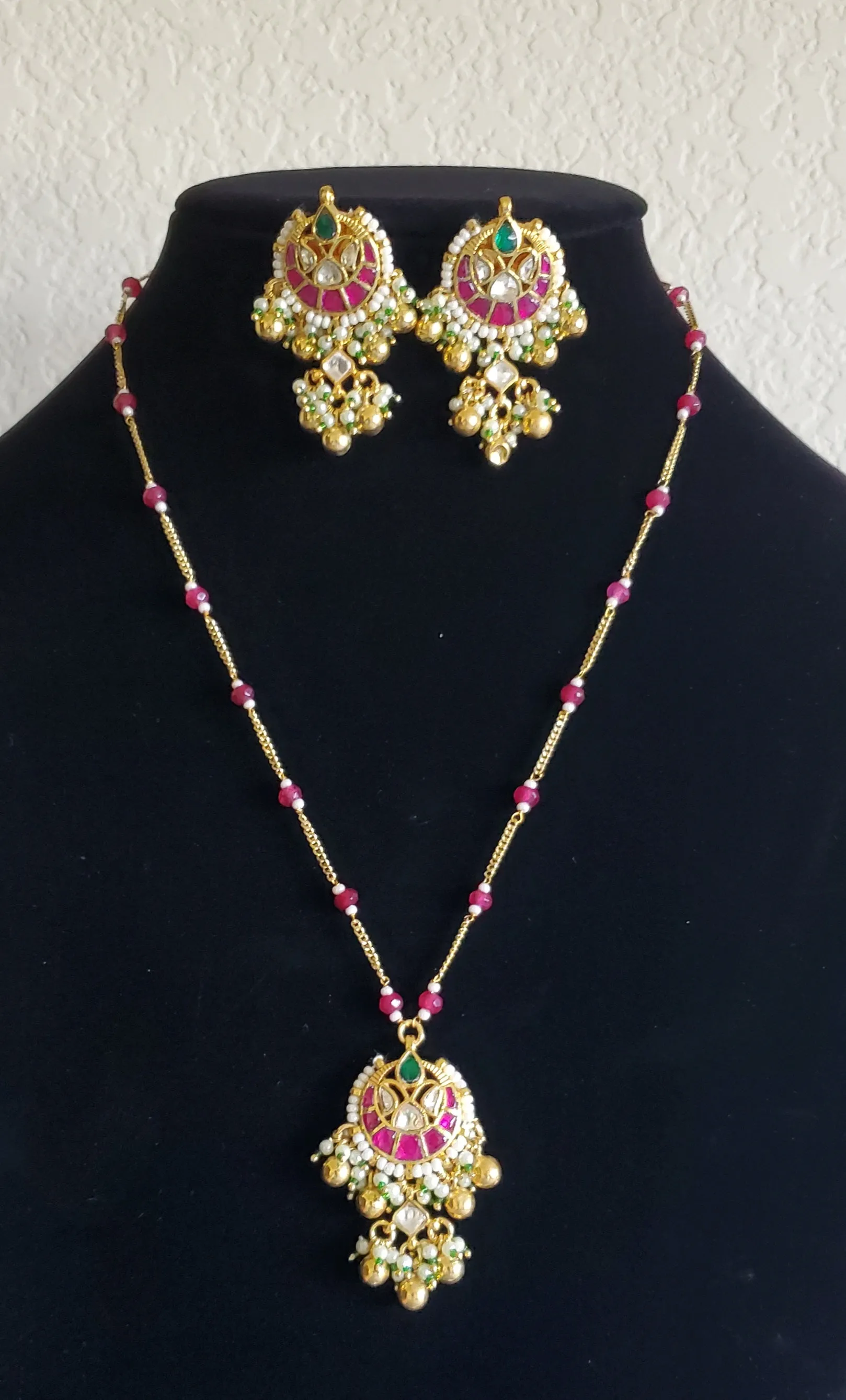 Pachi Kundan Chain Set With Gold Plating