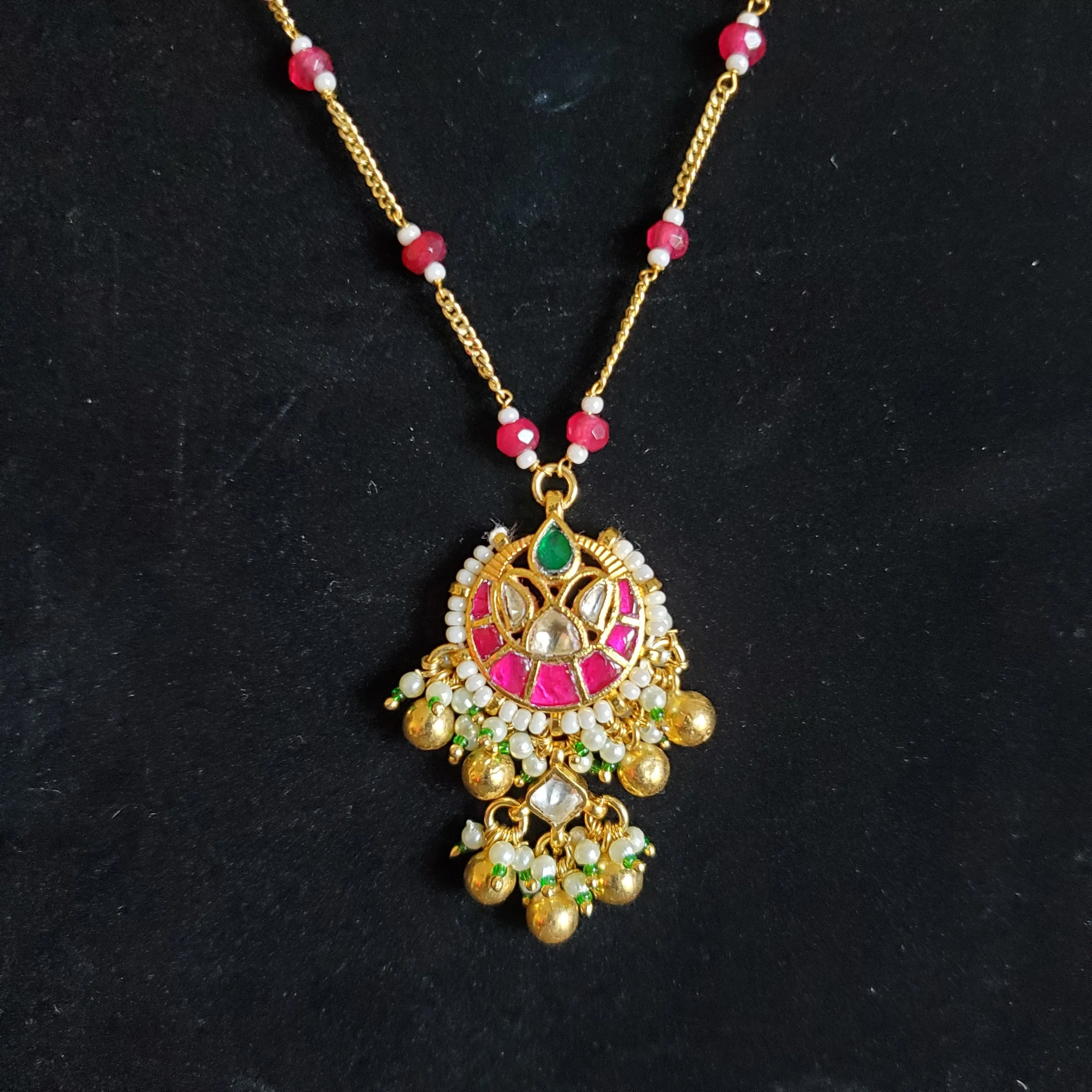 Pachi Kundan Chain Set With Gold Plating