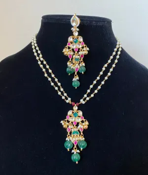 Pachi Kundan Necklace Set