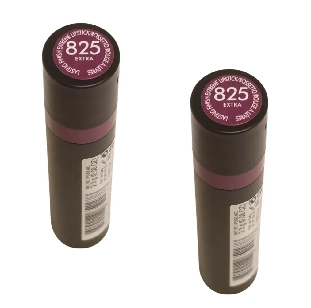 Pack of 2 Rimmel London Lasting Finish Extreme Lipstick, Extra 825