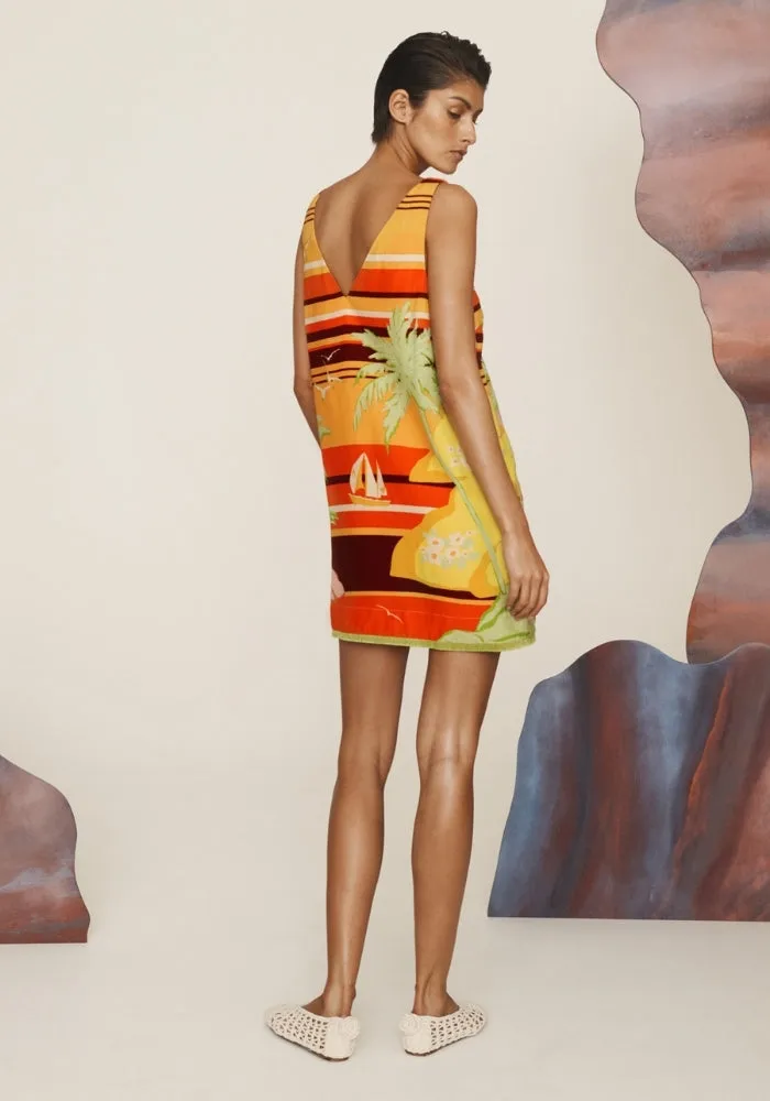 Palm Island V Neck Mini Dress