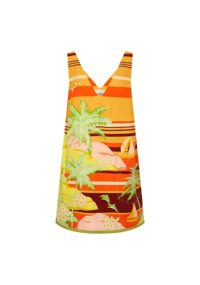 Palm Island V Neck Mini Dress