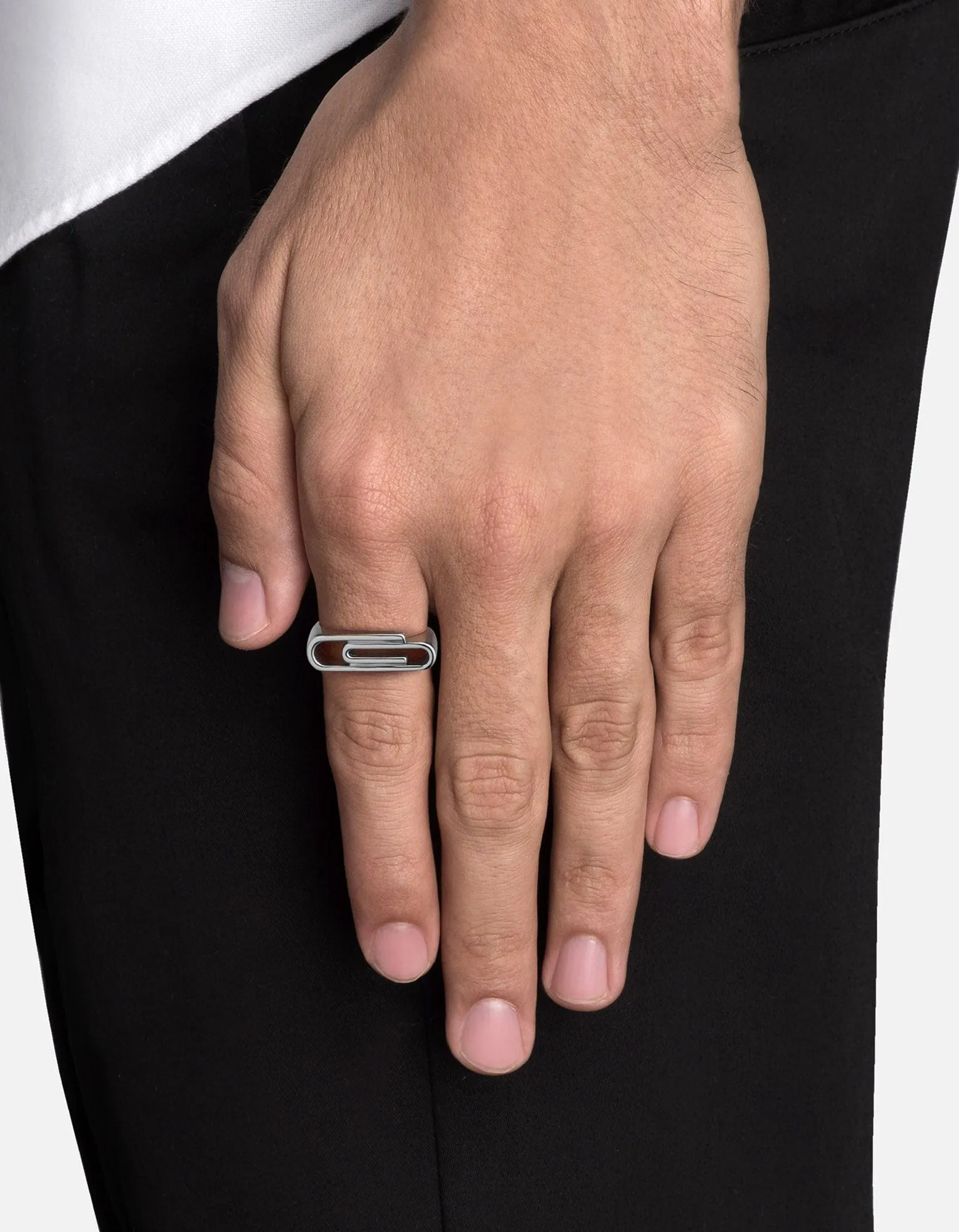 Paper Clip Ring, Sterling Silver