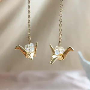 Paper Crane Earrings