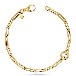 Paperclip Loop Charm Bracelet