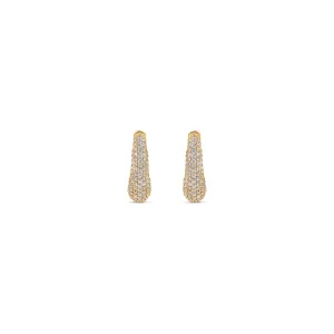 Pavé Demi Hoop Earrings