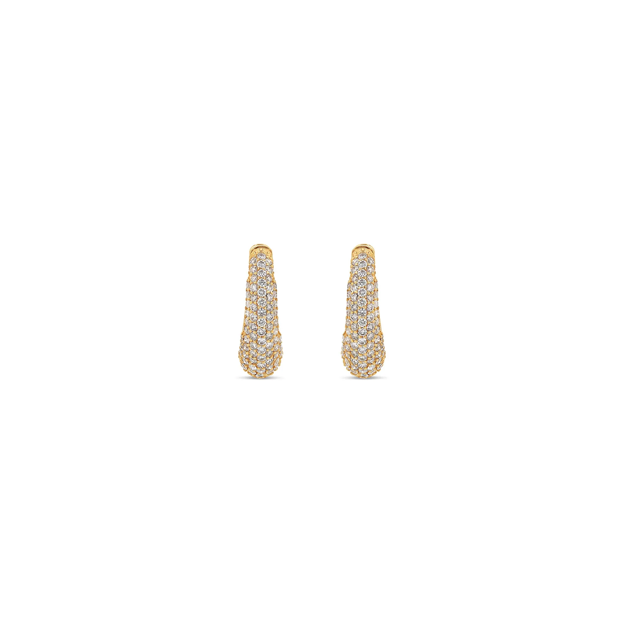 Pavé Demi Hoop Earrings