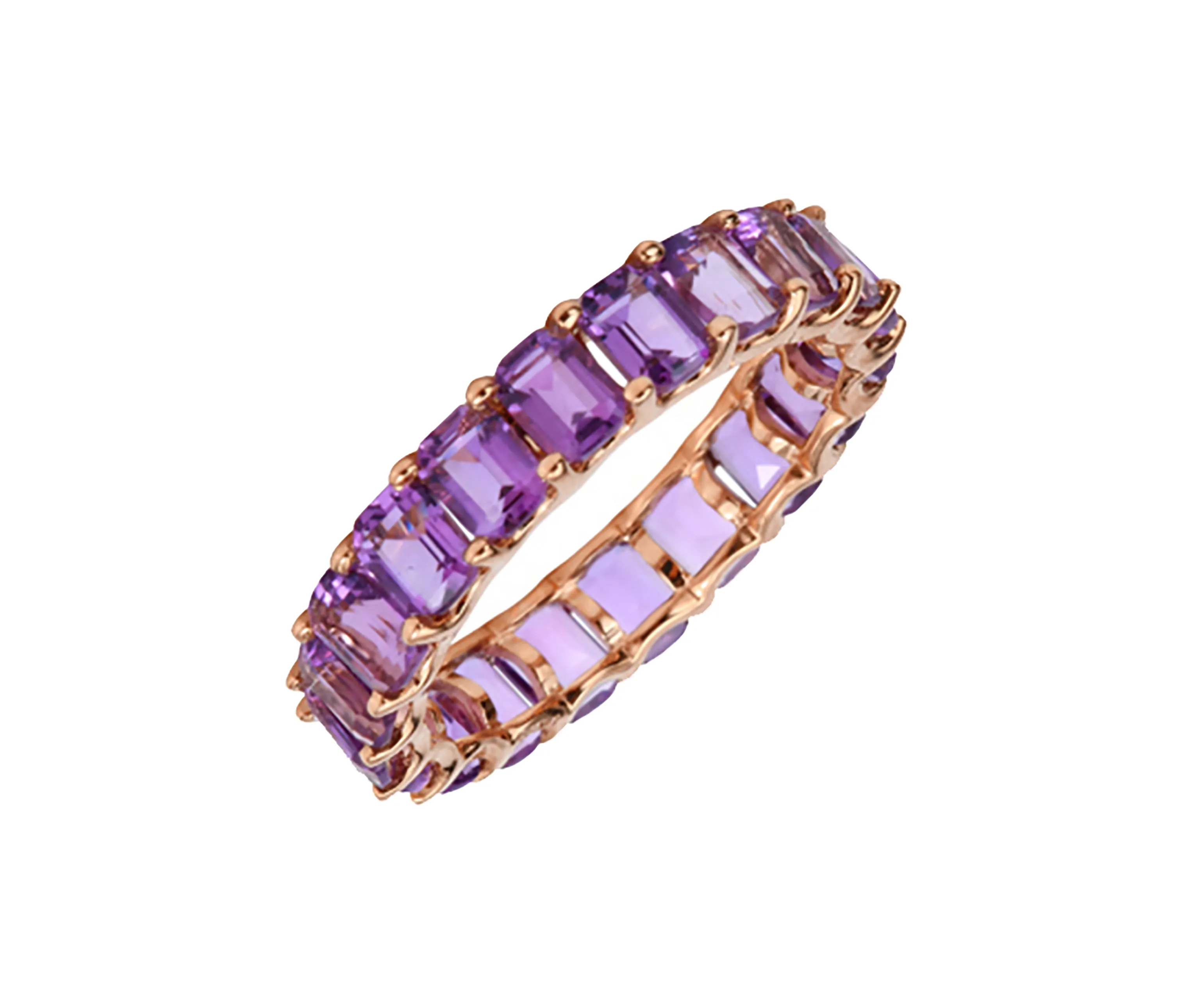 Petite Baguette Amethyst Eternity Band