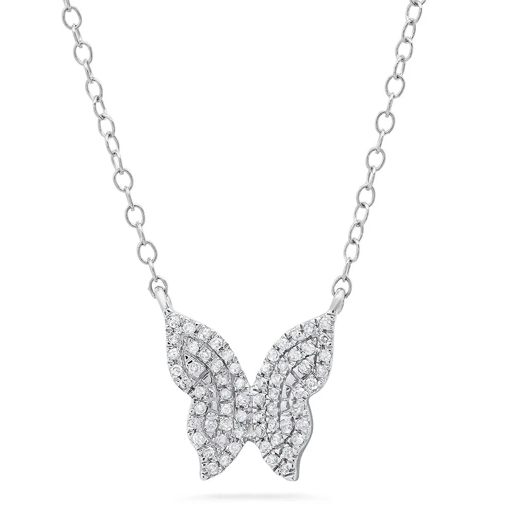 Petite Diamond Butterfly Necklace