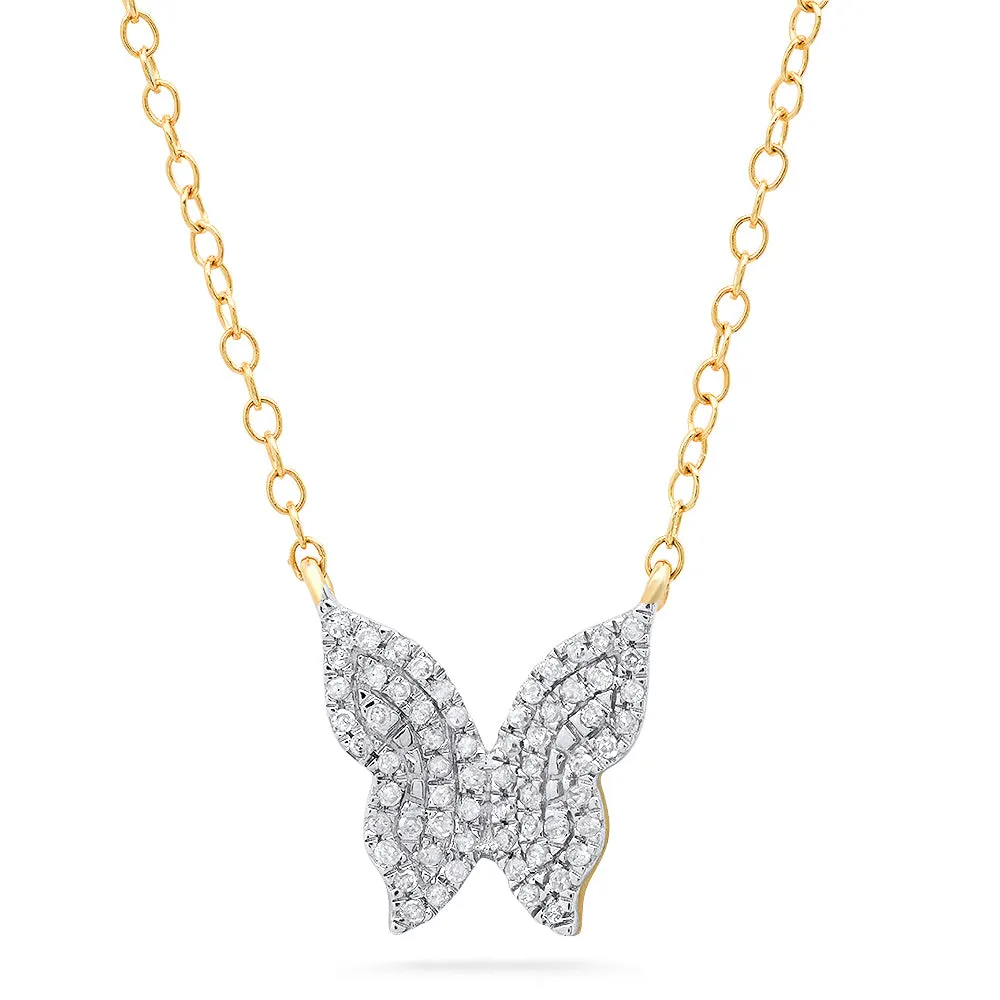 Petite Diamond Butterfly Necklace
