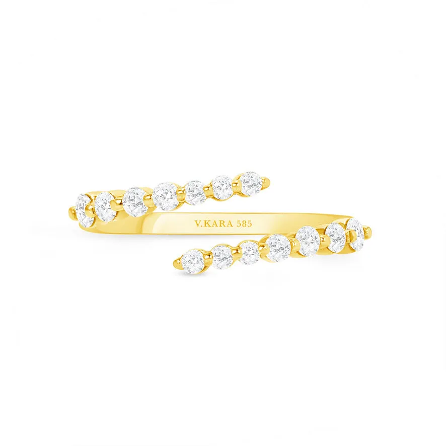 Petite Diamond Spiral Ring