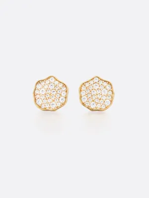 Petite Fleur Pavé Diamond Mini Stud Earrings