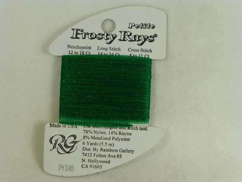 Petite Frosty Rays PY345 Dark Christmas Green