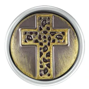 Petite Ginger Snaps Brass Cross