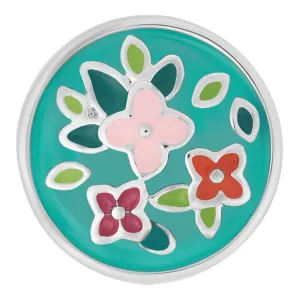 Petite Ginger Snaps Flowery Snap-Teal