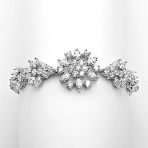 Petite Marquis Cluster Art Deco Bracelet