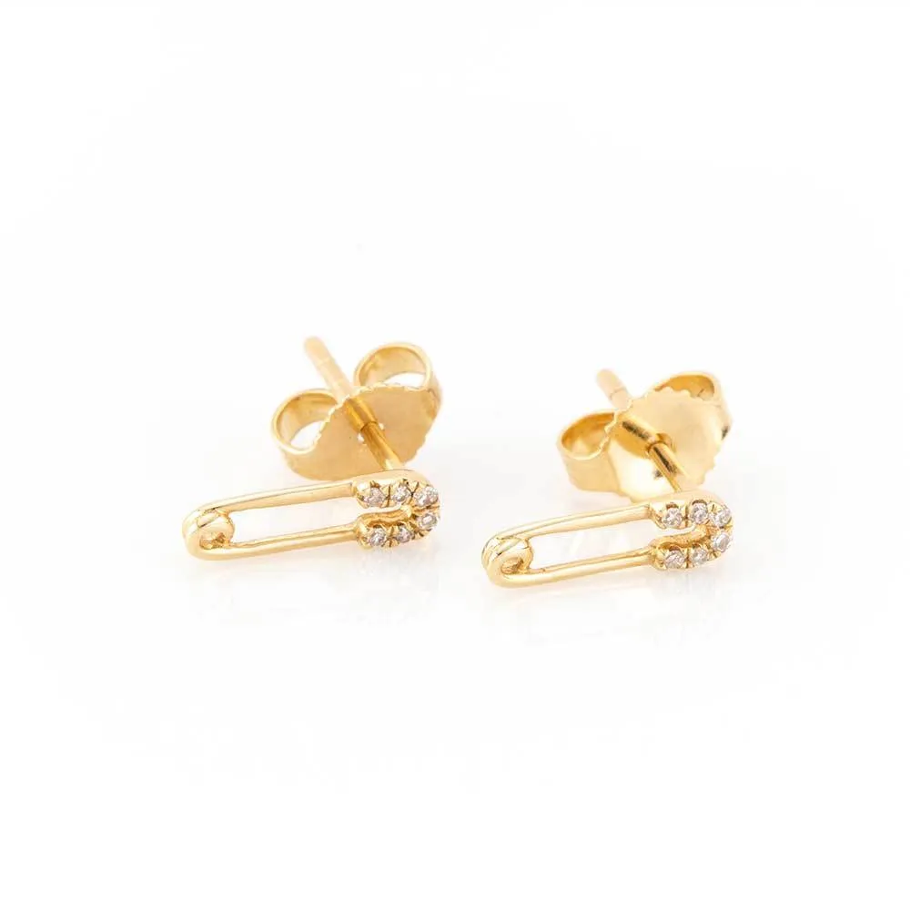 Petite Safety Pin Studs