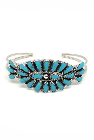 Petite Turquoise Cluster Cuff