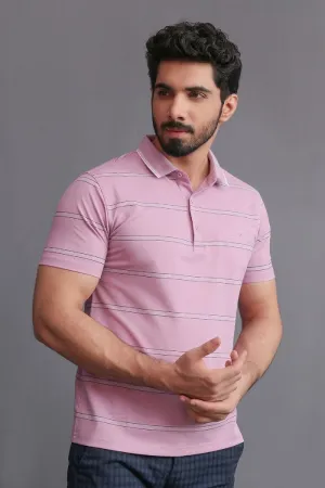 PINK BARSTRIPE POLO