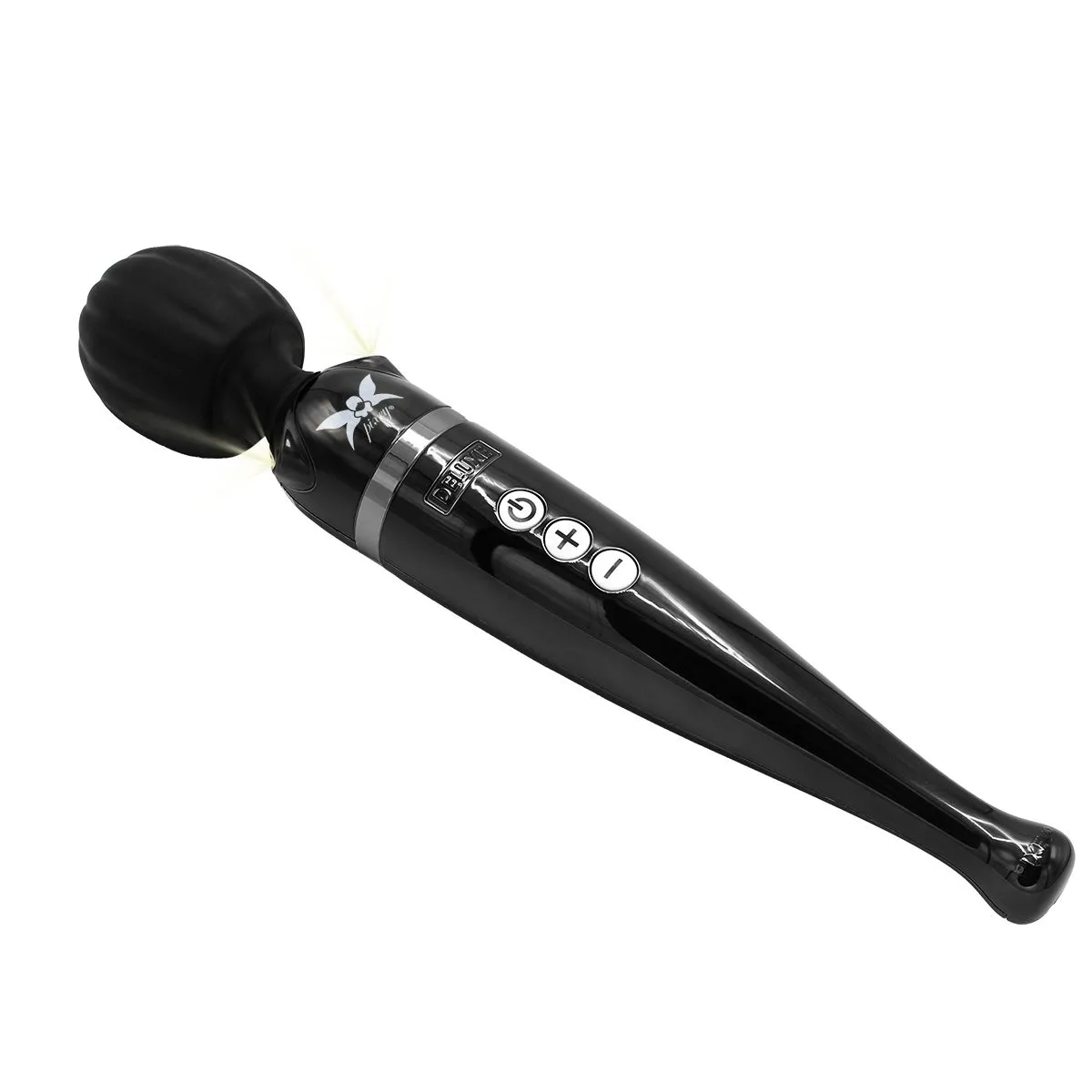 Pixey DeLuxe - Black Chrome Edition - Oplaadbare Wand Vibrator - de krachtigste die er is