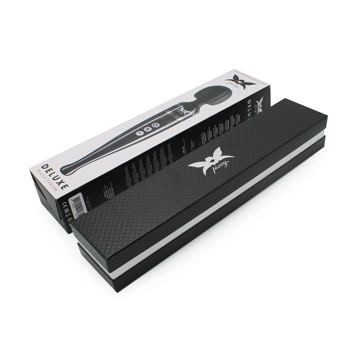Pixey DeLuxe - Black Chrome Edition - Oplaadbare Wand Vibrator - de krachtigste die er is