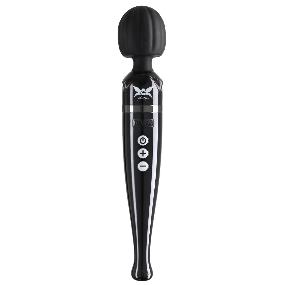 Pixey DeLuxe - Black Chrome Edition - Oplaadbare Wand Vibrator - de krachtigste die er is